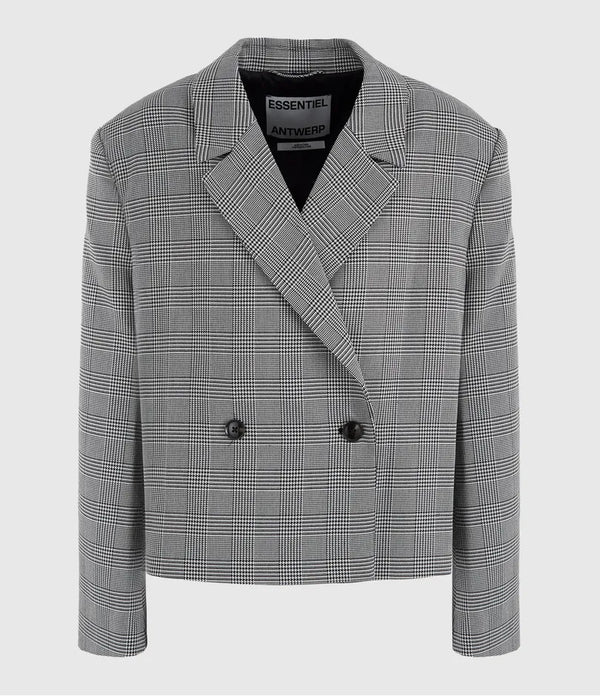 Itzel croped blazer pata de gallo