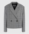 Itzel croped blazer pata de gallo