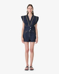 Opali Chaleco Denim Crop | Iro