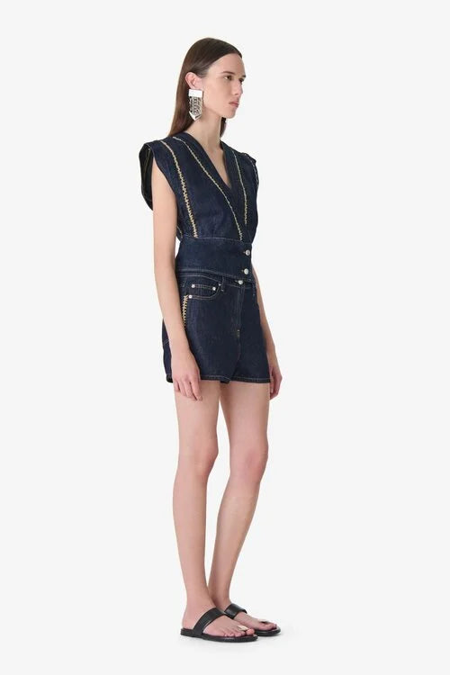 Opali Chaleco Denim Crop | Iro