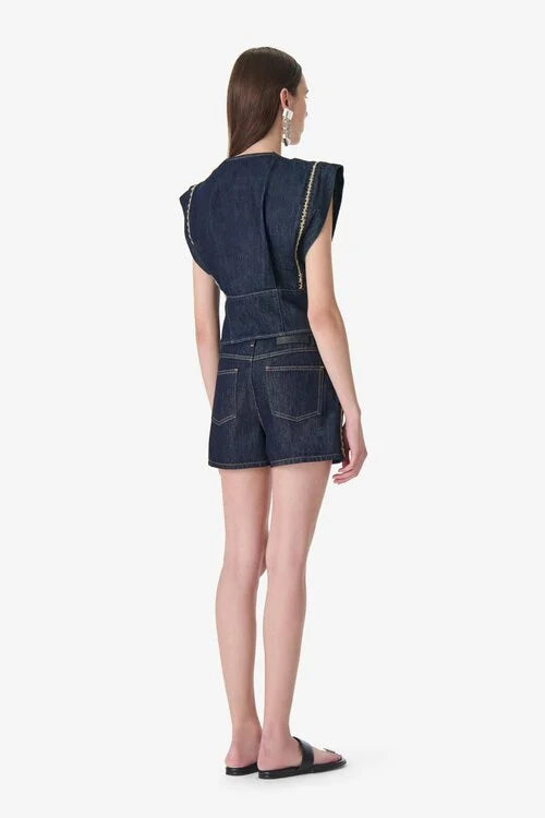 Opali Chaleco Denim Crop | Iro