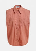Jol Camisa Teja — Tejido Fluido Manga Larga Cuello Italiano | Essentiel Antwerp