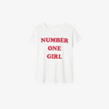 Camiseta blanca "number one girl"
