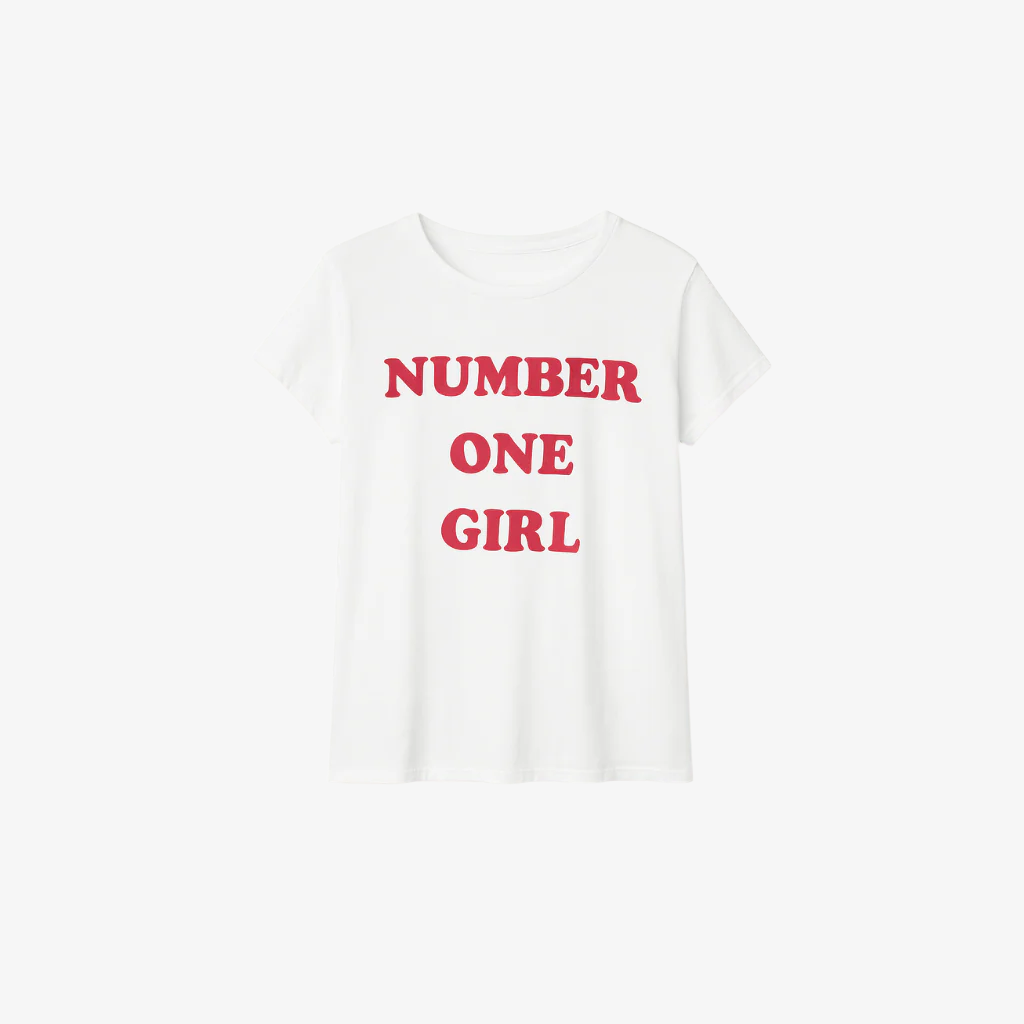 Camiseta blanca "number one girl"