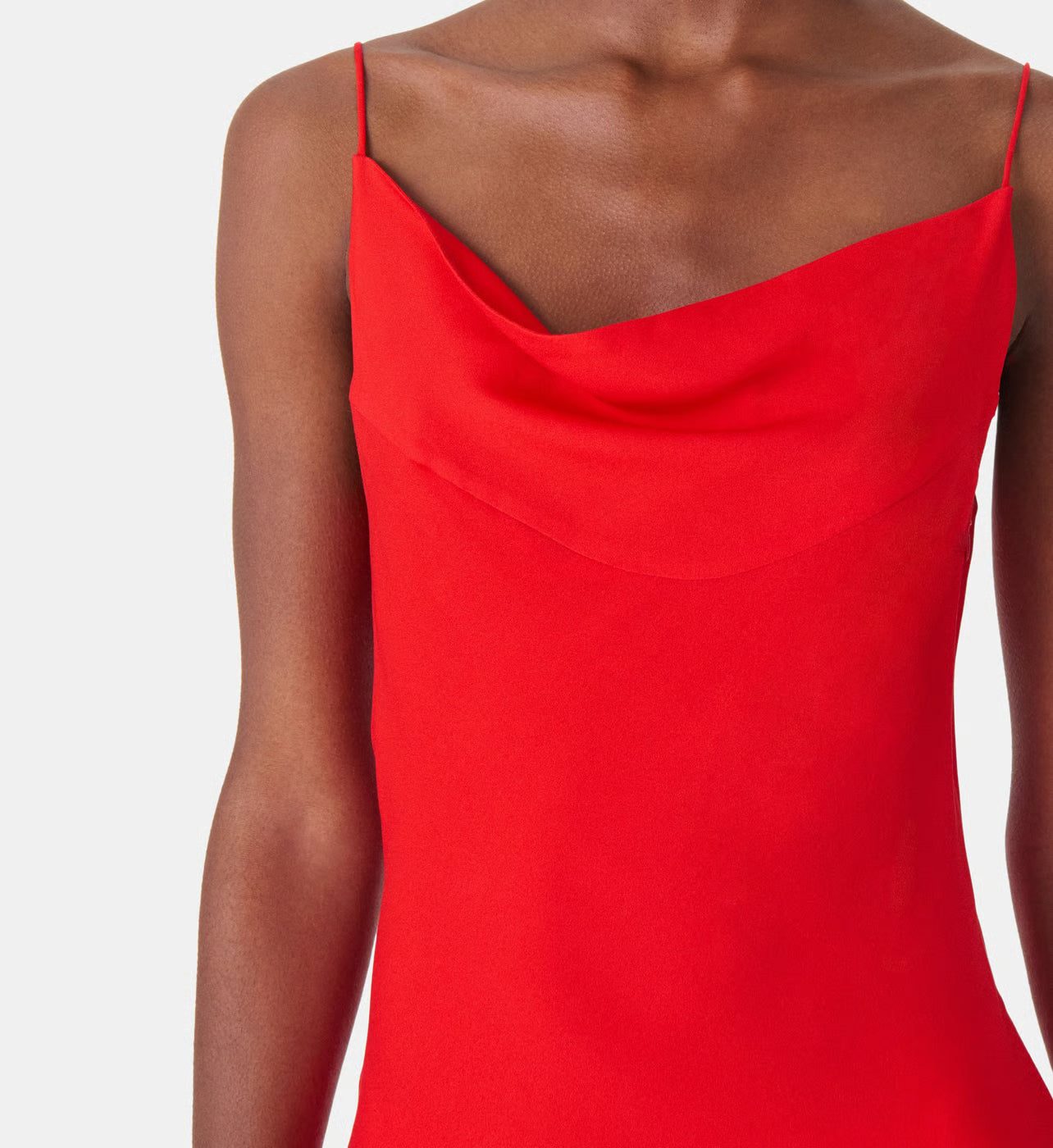 Isabella Vestido Coral — Tejido Fluido Midi Manga Larga | IRO Paris