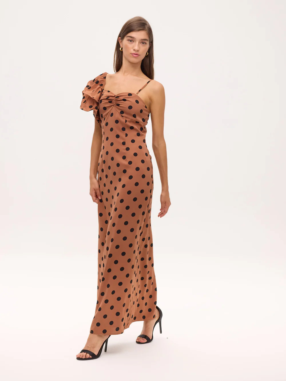 Rosalinda Vestido — Tejido Fluido Midi Estampado Floral | Mioh
