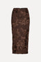 Flower mesh pencil Skirt