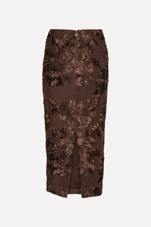 Flower mesh pencil Skirt