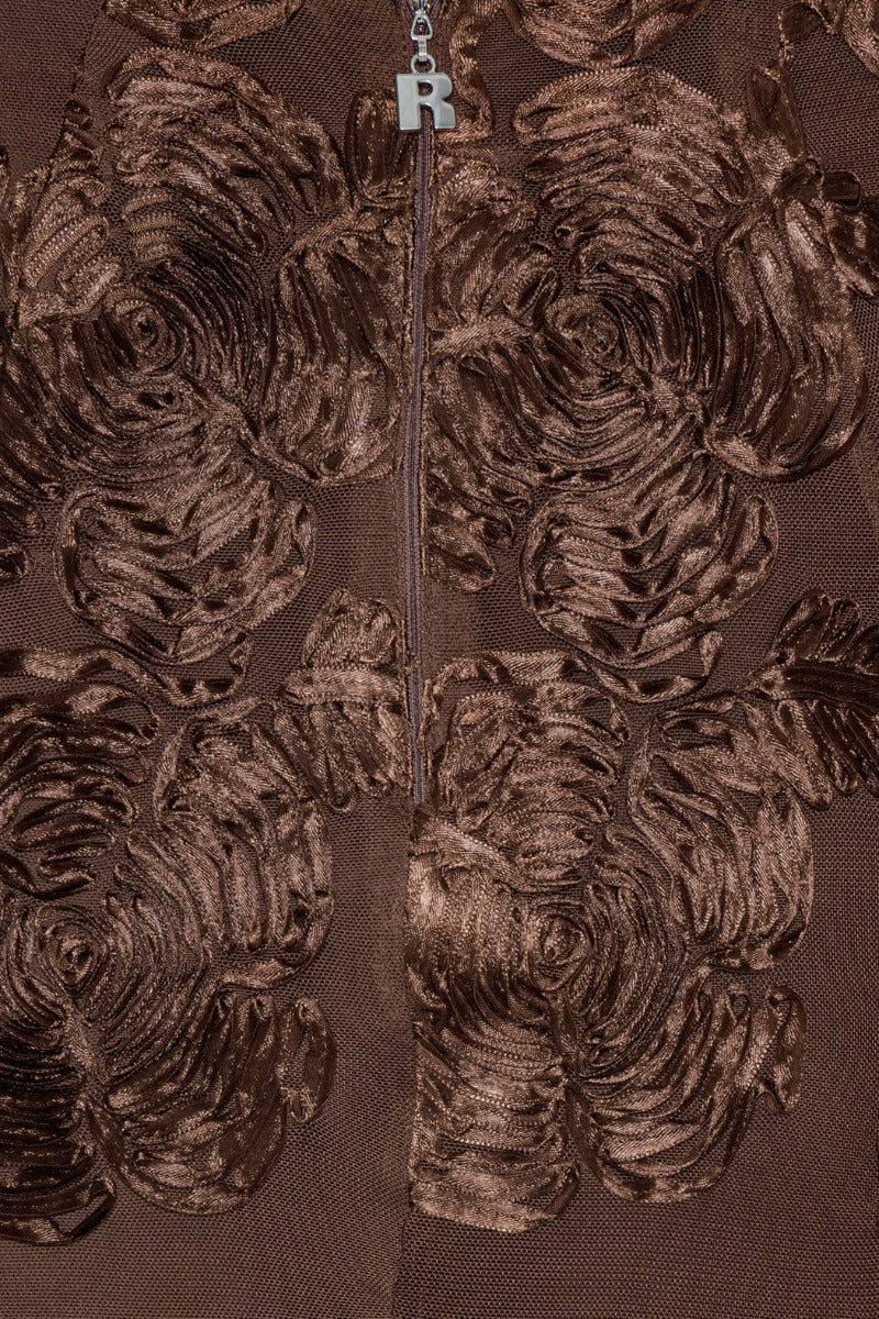 Flower mesh pencil Skirt