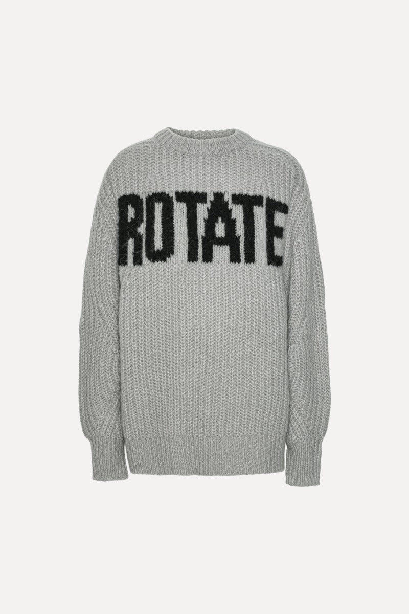 Knitted logo Sweater grey