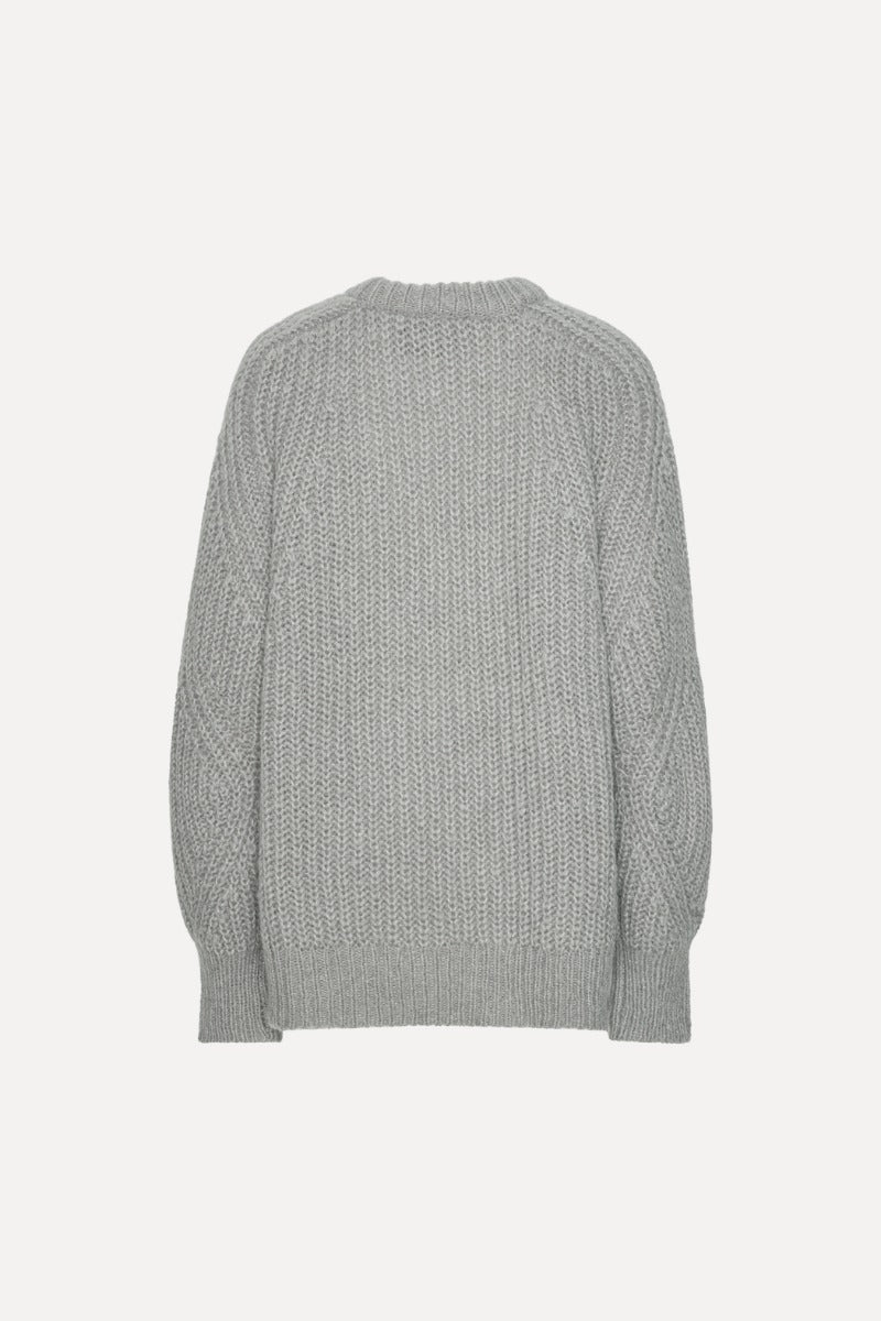 Knitted logo Sweater grey
