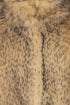 Faux fur crop chaqueta beige