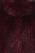 Faux fur crop chaqueta burdeos