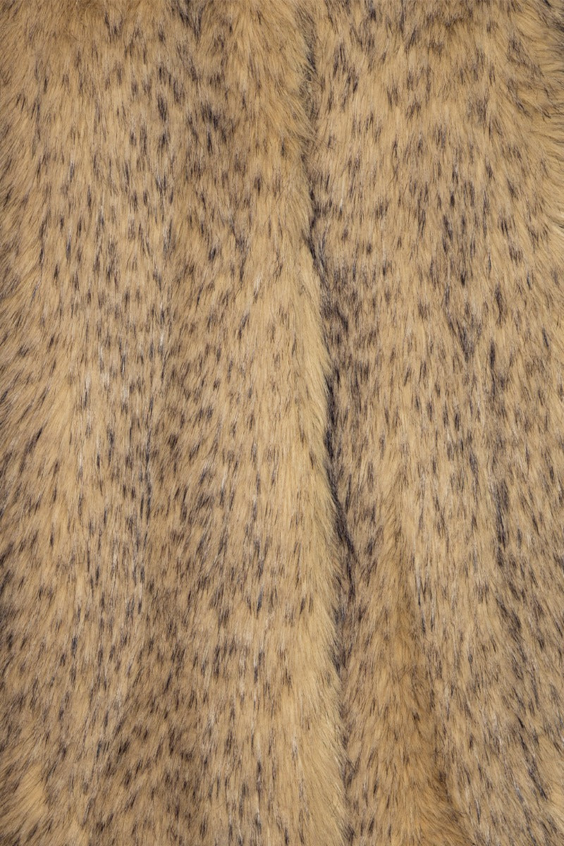 Faux fur long coat