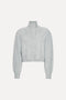 Knit scarf cardigan gris