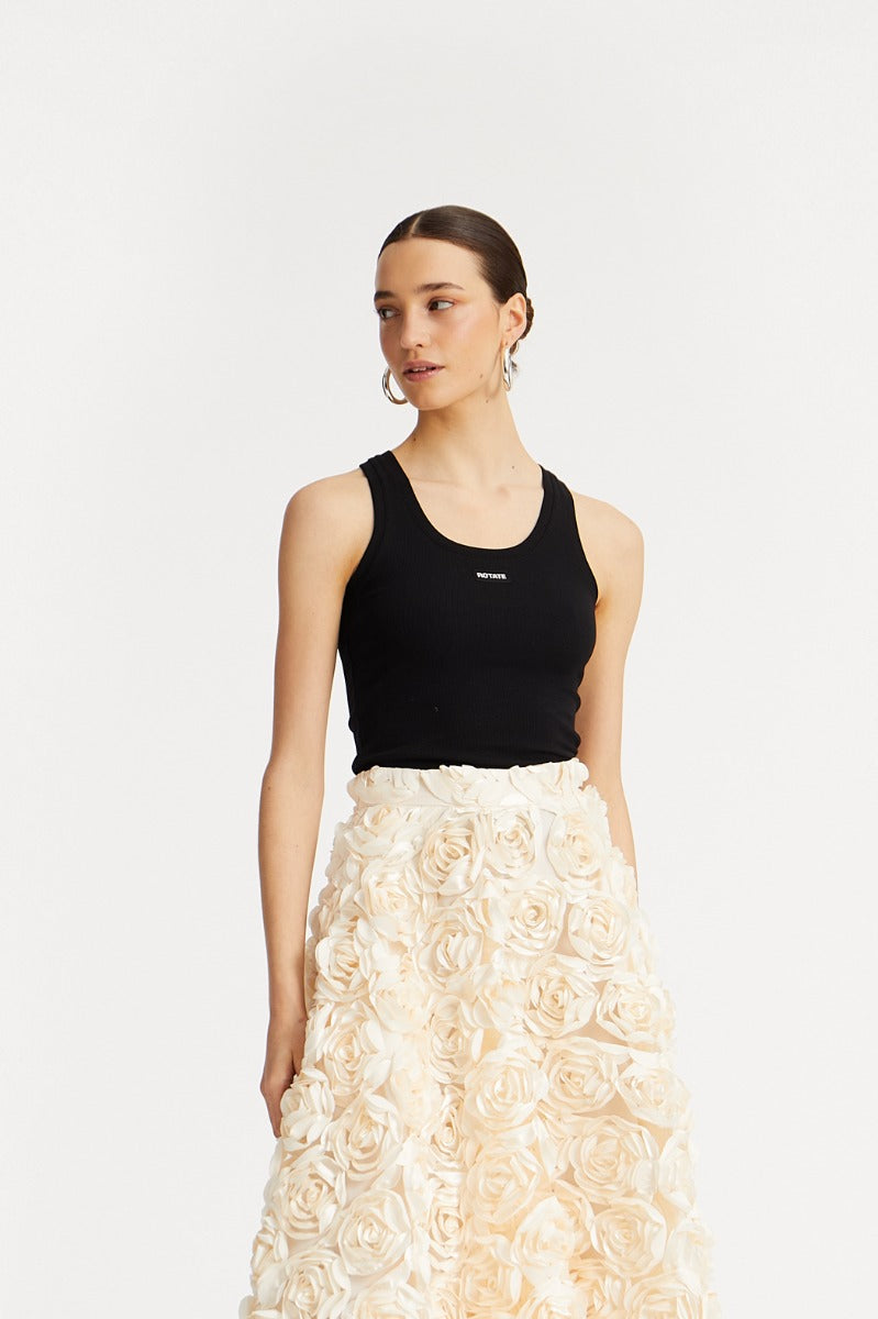 Basic tank top negro