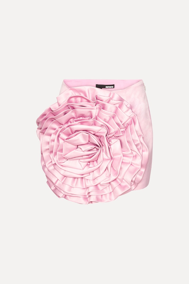 Satin Big Flower falda