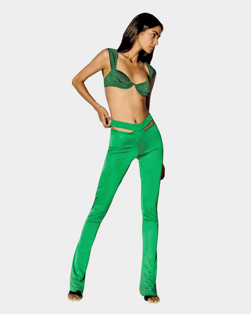 Pantalón aberturas verde