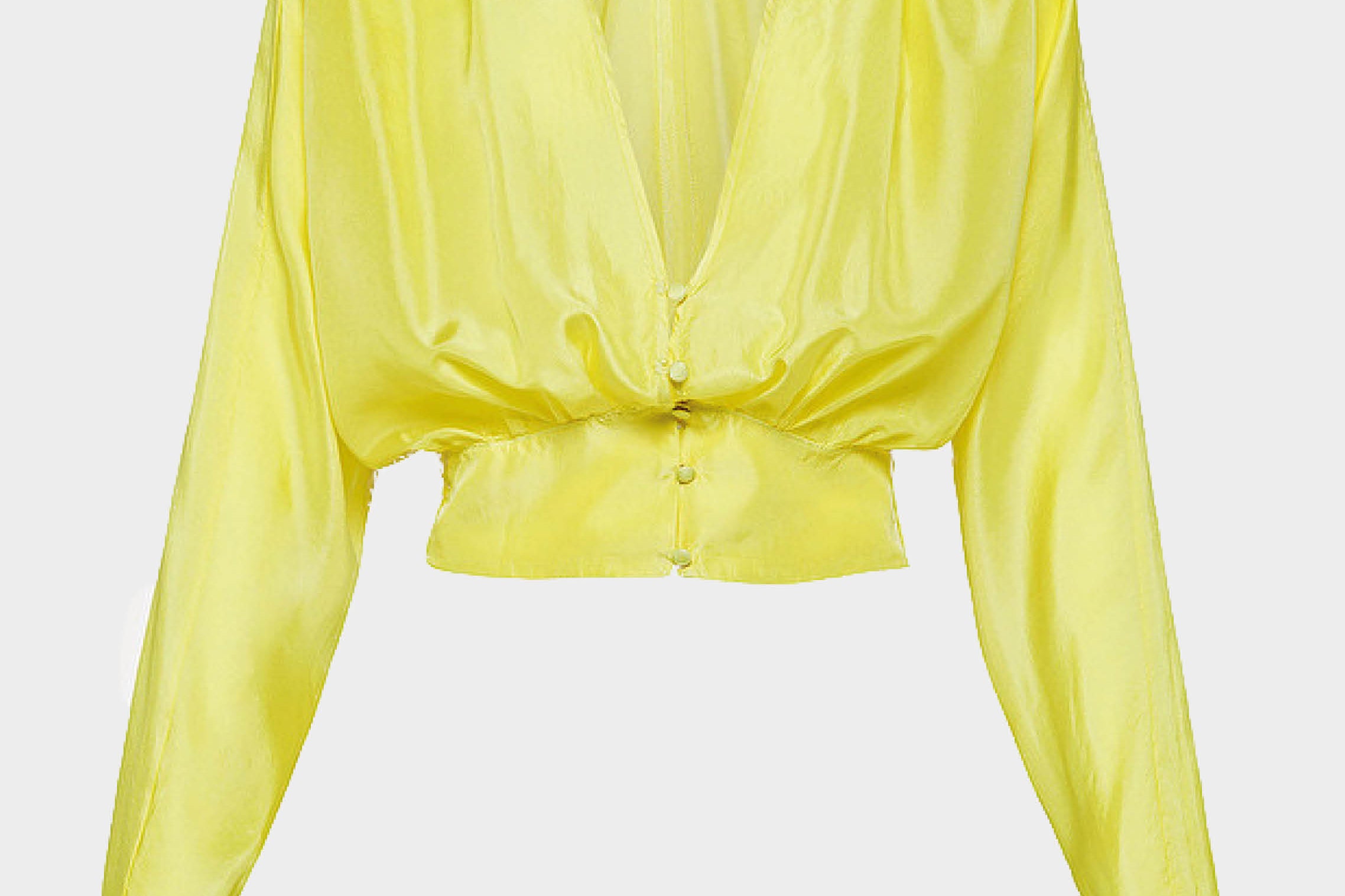 Camisa de seda Voile amarilla de la firma italiana Forte Forte. Escote en forma de V y cintura marcada. Botones en la parte delantera. Envíos gratuitos a partir de 200€. Devoluciones fáciles.